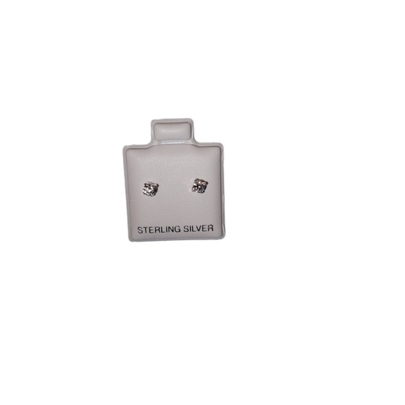 Sterling Silver Stud Earrings - Picture 1 of 3